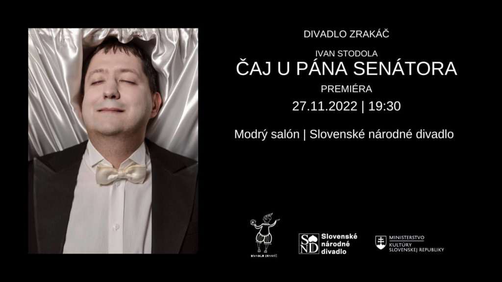Pozvánka na premiéru hry Čaj u pána senátora