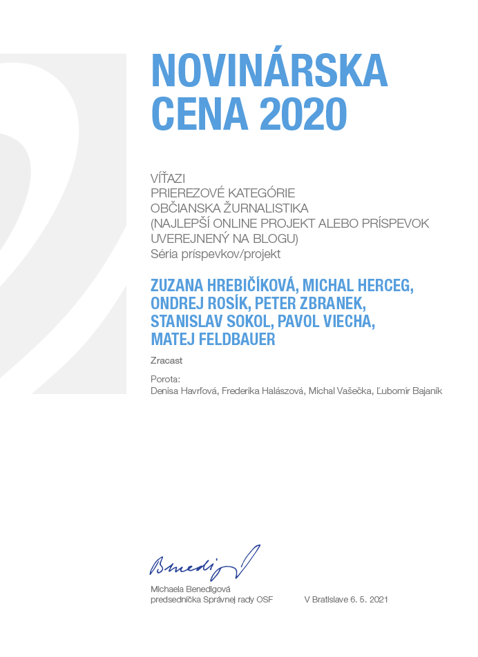 Obrázok novinárskej ceny 2020