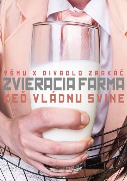 Obrázok obsahuje plagát predstavenia Zvieracia farma